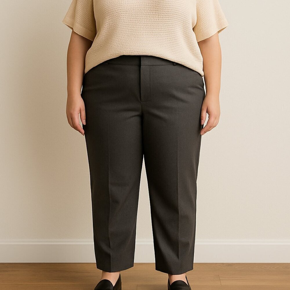 Alfred Sung Grey Tapered Dress Pants Sz 16